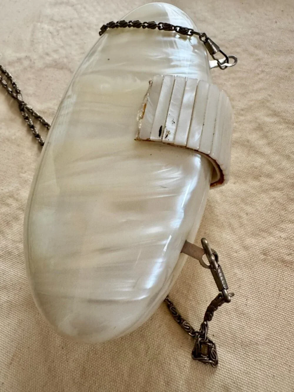 Vintage Jessica McClintock Mother-of-Pearl Eyeglass Case